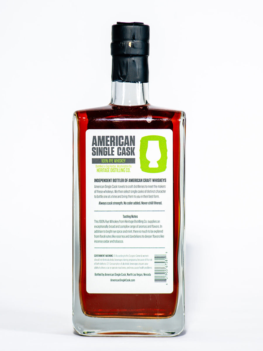 Cask #0004: Heritage 100% Rye