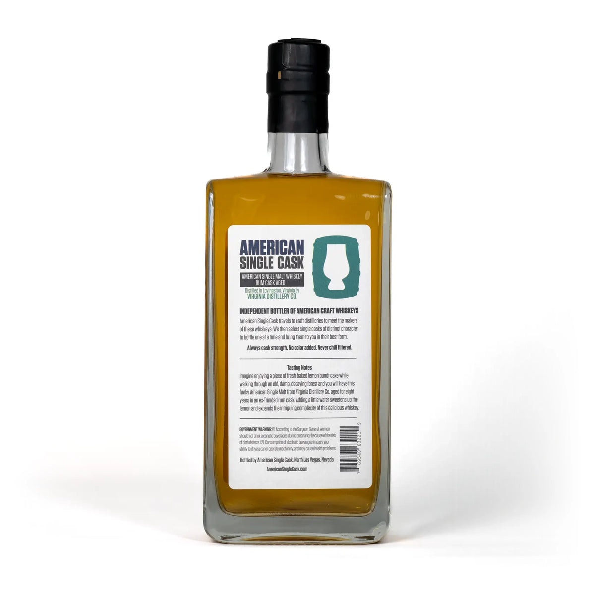 Cask #0007: American Single Malt Whiskey (Rum Cask Aged) | Virginia Distillery