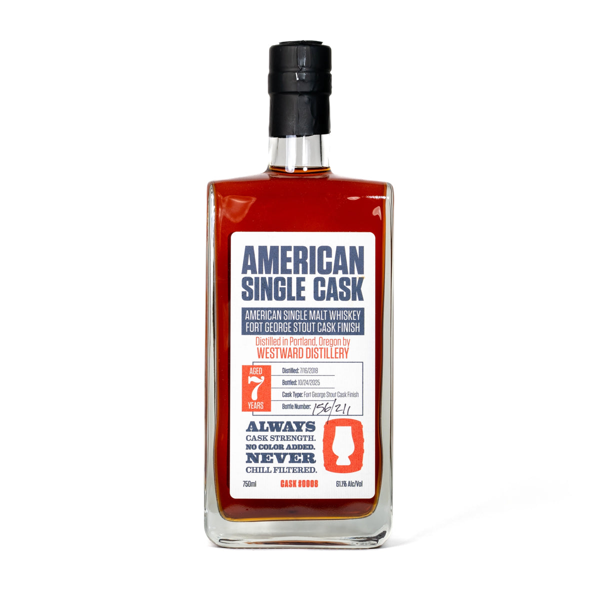 Cask #0008: American Single Malt Whiskey (Stout Cask) | Westward Distillery