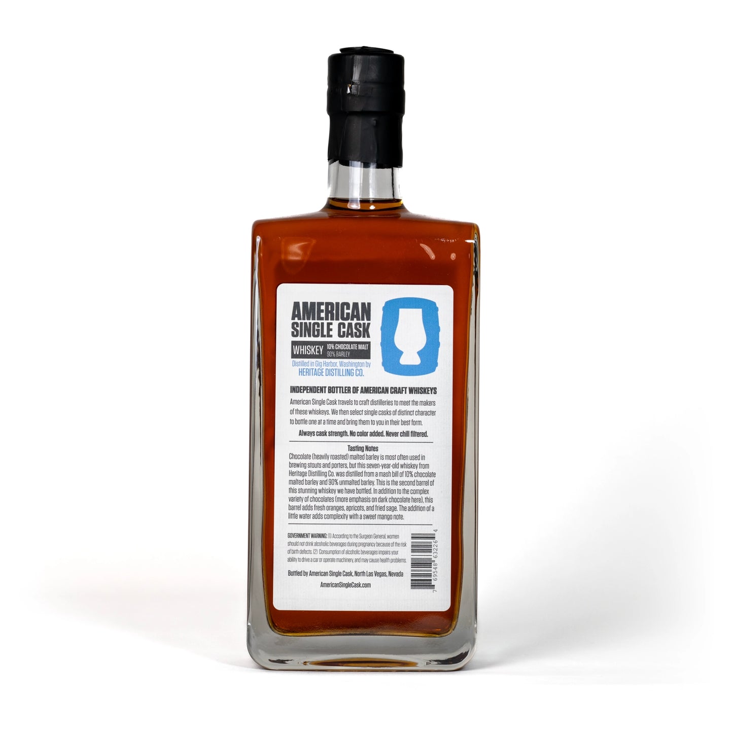 Cask #0012: Chocolate Malted Barley Whiskey (7 Years) | Heritage Distilling Co.