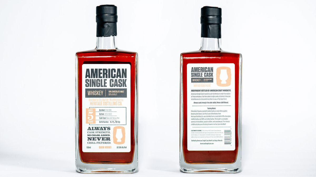 Cask #0003: Heritage Chocolate Malted Barley Whiskey